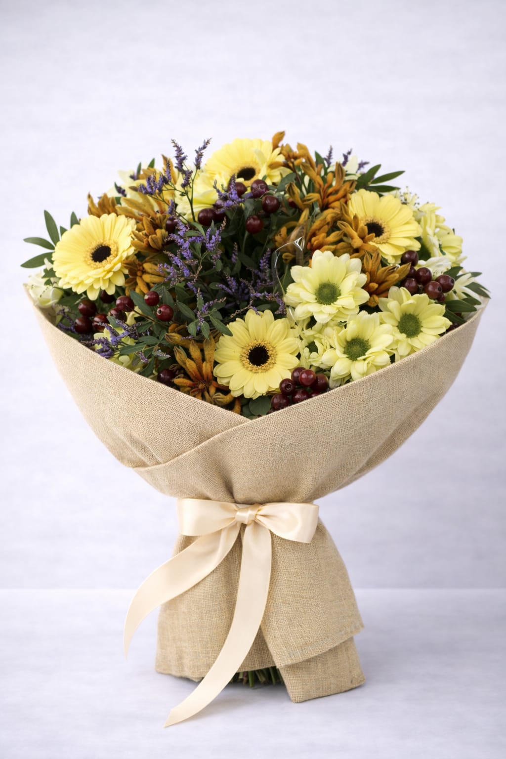 Ramo flor fresca: Gerbera Golden Whisper