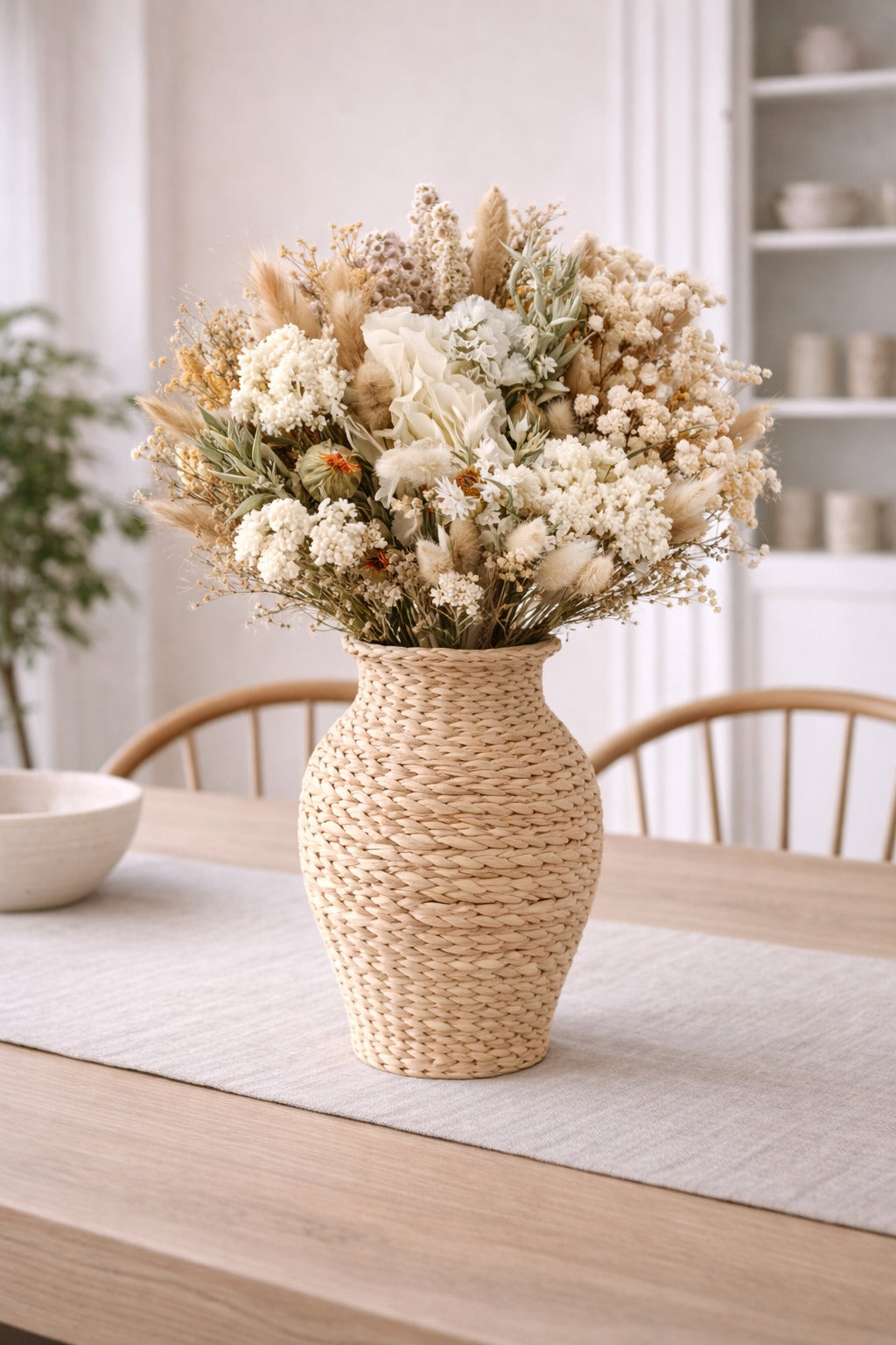 Ramo Lidia Blanco + Jarrón