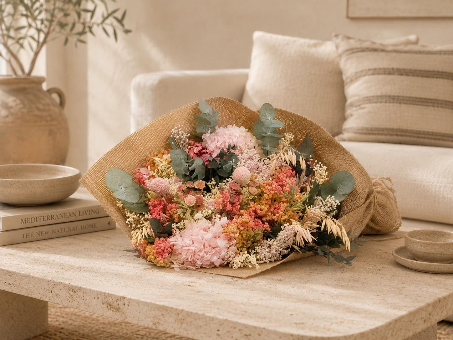 Ramo Blush Eucalyptus Grace