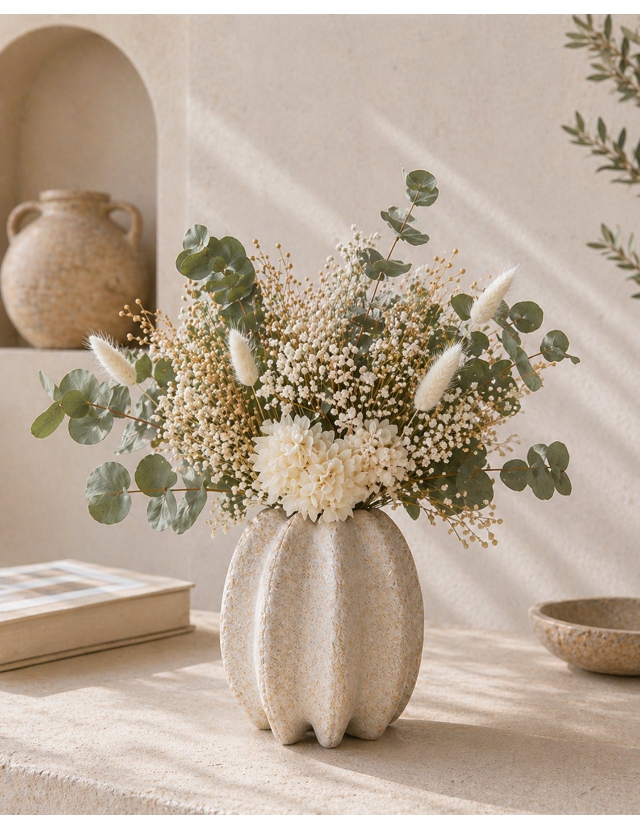 Lumière Beige | Ramo + Jarrón